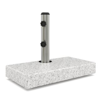 Sockel für Sonnenschirm Granit 25 kg rechteckig grau