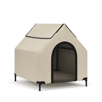 Hundehütte erhöht 90 x 65 cm beige - Gratisinserat.ch