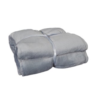 Kuscheldecke Fleece KETTY 130 x 170 cm hellgrau - Gratisinserat.ch