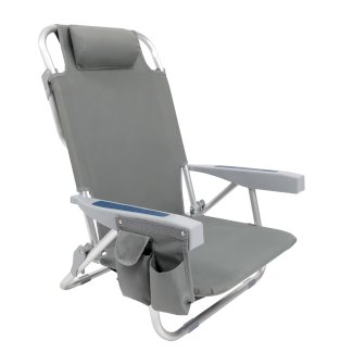 Strandstuhl klappbar grau