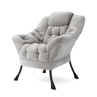 Sessel Samt SARY hellgrau - Gratisinserat.ch