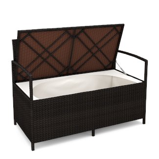 Truhenbank Rattan SUNNY 118 cm braun
