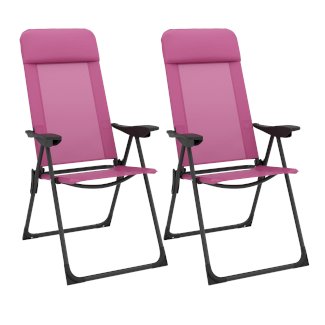 Gartenstuhl LILLIAN 2er Set pink/schwarz - Gratisinserat.ch
