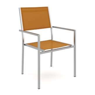 Gartenstuhl ELA Edelstahl orange