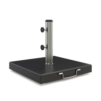 Sockel für Sonnenschirm Granit 30 kg quadratisch schwarz