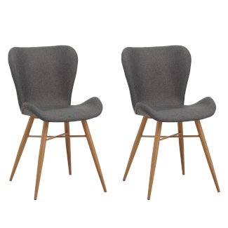 Esszimmerstuhl TONI 2er Set anthrazit