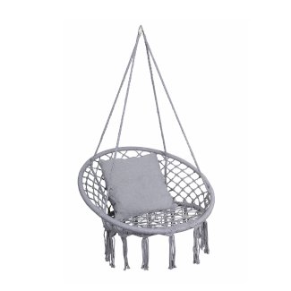 Hängesessel grau mit Kissen - Gratisinserat.ch