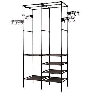 Kleiderständer Garderobe 86 x 44 x 174 cm schwarz