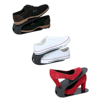 Schuhstapler 3er Set schwarz