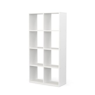 Bücherregal Raumteiler LIAM 8 Fächer 72 x 142 cm weiss