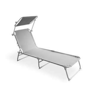 Liegestuhl LETTINO grau