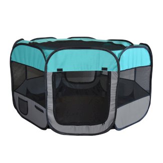 Welpenauslauf faltbar türkis