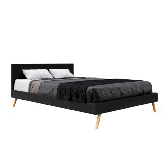 Lederbett ELVAR 160 x 200 cm schwarz - Gratisinserat.ch