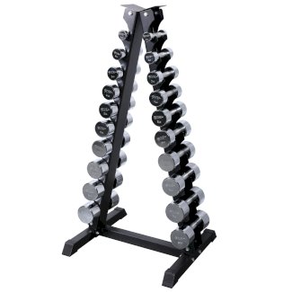 Kurzhanteln ROCK Chrom Komplettset 1-10 kg inkl. Ständer