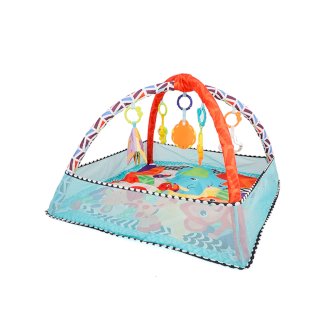 Krabbeldecke mit Spielbogen und Bällen