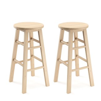 Barhocker Holz NORBERT 61 cm 2er Set natur