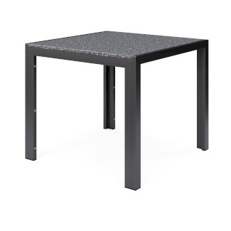 Granittisch 80 x 80 x 75 cm schwarz