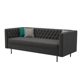 Sofa Samt CEDRIC 3-Sitzer anthrazit