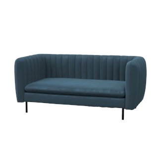 Sofa Samt ASHLEY 2-Sitzer blau
