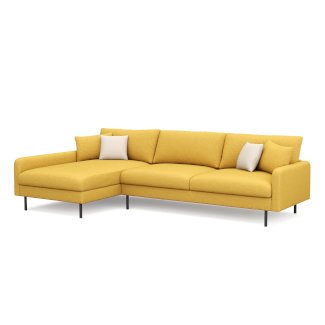 Ecksofa LEAH links gelb