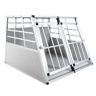 Hundebox Doppelbox Alu M grau - Gratisinserat.ch