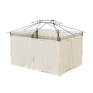 Seitenwände Gartenpavillon LED ROYAL 4 x 3 m beige