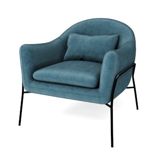 Sessel Samt CINDY petrol