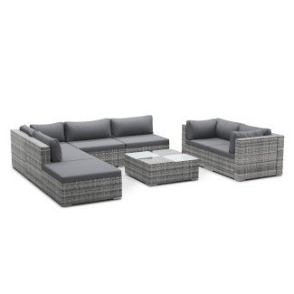 Rattanlounge NAXOS grau/anthrazit