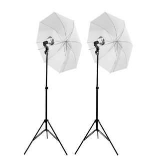 Studioleuchte Schirm LED 2er Set