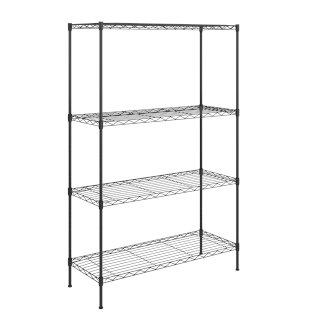 Regal Metall höhenverstellbar 90 x 35 x 137 cm schwarz