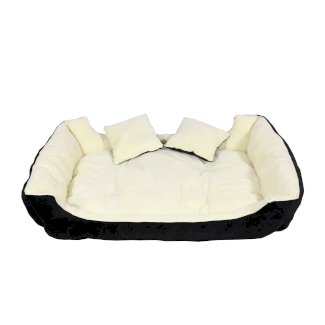Hundebett SCHNUFFEL beige/schwarz