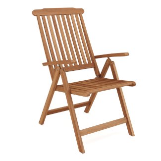 Gartenstuhl Holz AUGUSTINE verstellbar