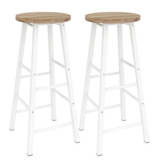 Barhocker TINA 2er Set natur/weiss