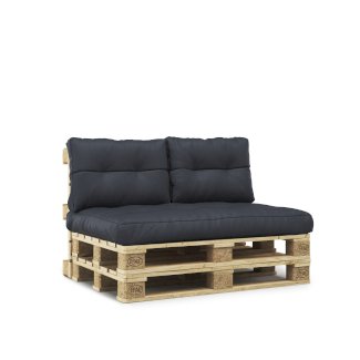 Palettenlounge MELIDE inkl. Kissen schwarz