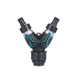 Wasserverteiler 2-Wege-Ventil 3/4 schwarz/grün - Gratisinserat.ch