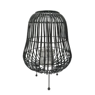 Laterne Bambus 31 x 44 cm schwarz