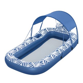 Schwimmliege Comfort Plush mit Sonnenschutzdach 190 x 104 cm