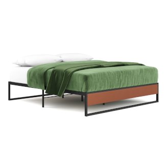 Metallbett HELENA 180 x 200 cm schwarz/natur