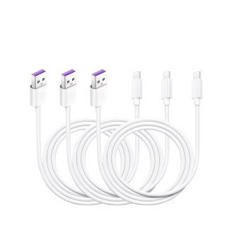 Ladekabel für Smartphones USB Typ C 2 m weiss 3er Set - Gratisinserat.ch
