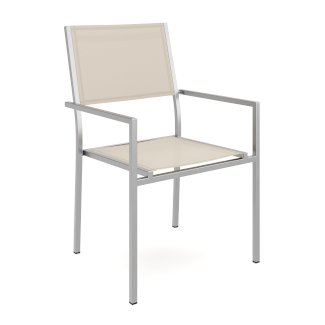 Gartenstuhl ELA Edelstahl weiss