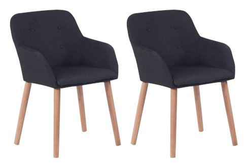 Esszimmerstuhl FABIO 2er Set schwarz