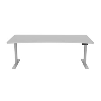 Stehpult elektrisch grau 200 x 92 cm
