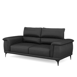 Sofa Leder GAVIN 3-Sitzer schwarz