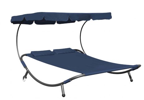 Sonnenliege 2 Personen blau
