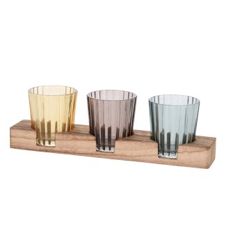 Teelichthalter mit 3 Gläser