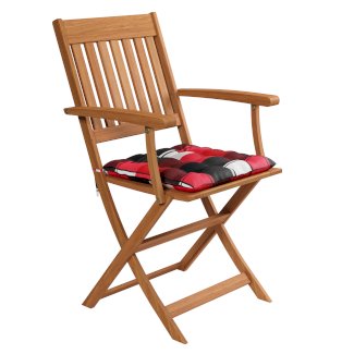 Sitzkissen 40 x 40 cm rot kariert - Gratisinserat.ch