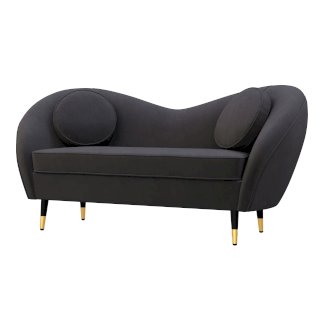 Sofa Samt DAPHNE 2-Sitzer anthrazit