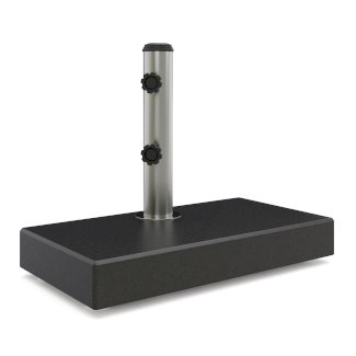 Sockel für Sonnenschirm Granit 25 kg rechteckig schwarz - Gratisinserat.ch
