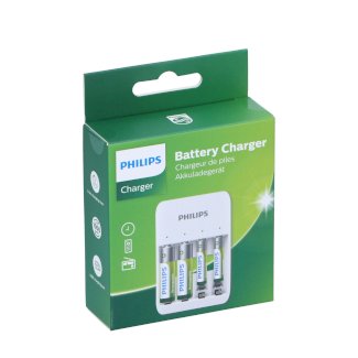 Ladegerät PHILIPS für AA / AAA Batterien inkl. 4 Batterien - Gratisinserat.ch