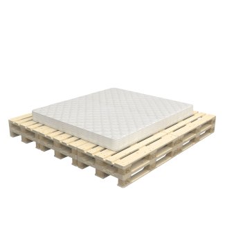 Palettenbett 240 x 240 cm inkl. Matratze